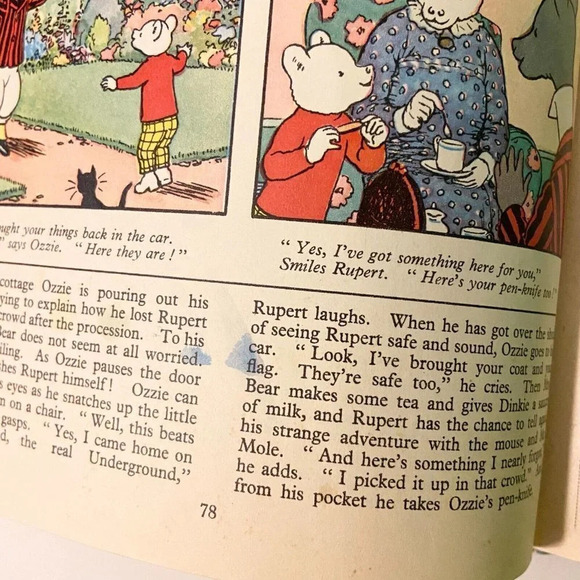 Vintage 1960 Rupert The Daily Express Annual and Magic Painting Pictures Book HC - Picture 13 of 16